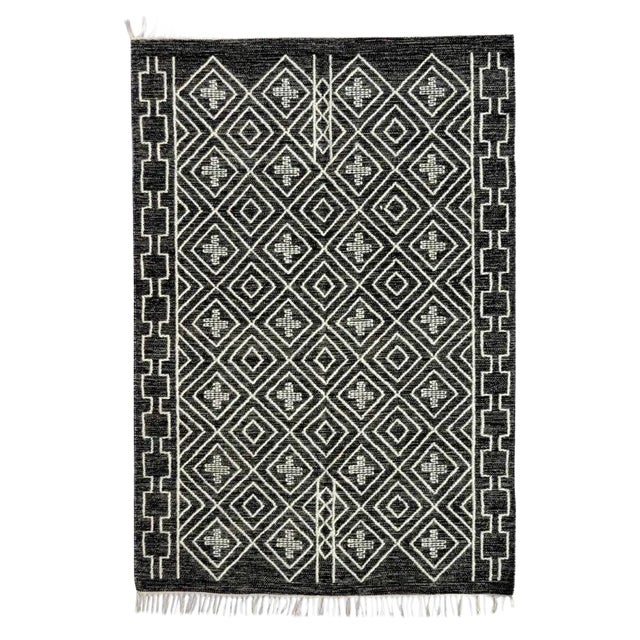 Tribal Moroccan Style Handwoven Kilim Rug For Sale
