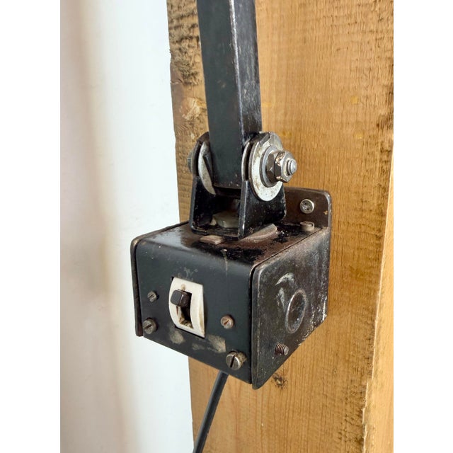 Black Industrial Adjustable Wall Lamp in Black from Memlite, 1960s For Sale - Image 8 of 18