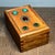 Brown Vintage Rosewood & Gemstone Inlaid Treasure Box / Jewelry Organizer With Drawer For Sale - Image 8 of 9