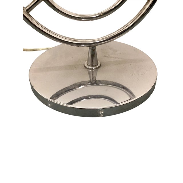 Modern Chromed Italian Table Lamp. Italy 1970s For Sale - Image 3 of 6