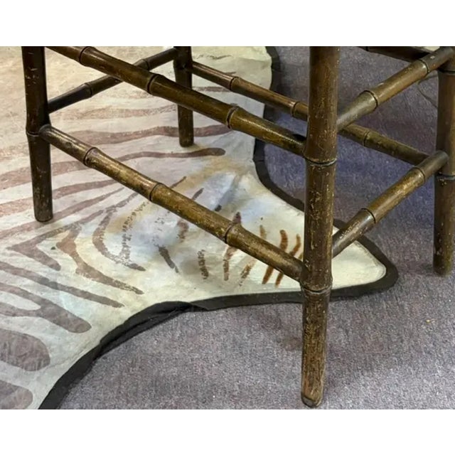 Early Mid Century Chinese Wood Table With Bamboo Wood Base For Sale In New York - Image 6 of 14
