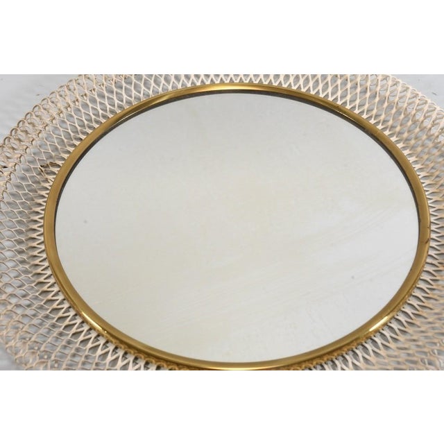 Metal Mid-Century Modern Wall Mirror from Vereinigte Werkstätten München, Germany, 1950s For Sale - Image 7 of 10