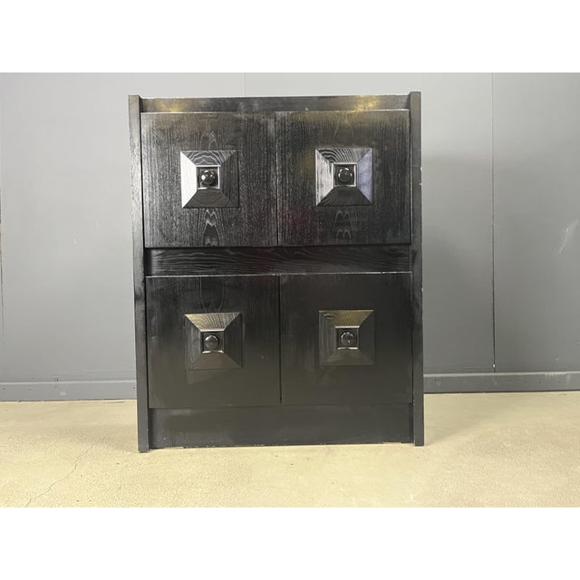 Brutalist Black Bar Cabinet, 1970s For Sale - Image 11 of 11
