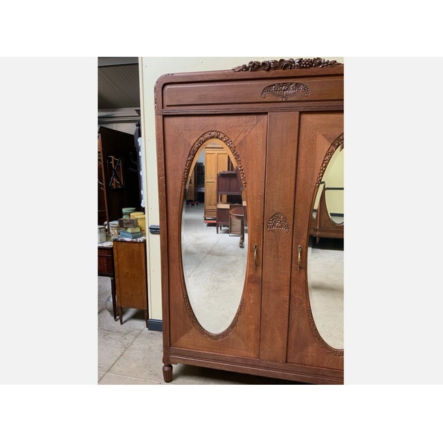 Antique Art Deco Wardrobe, 1925 For Sale - Image 9 of 13