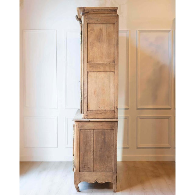 French Provincial Early 19th Century Norman Carved Oak Two-Part Sideboard For Sale - Image 3 of 12