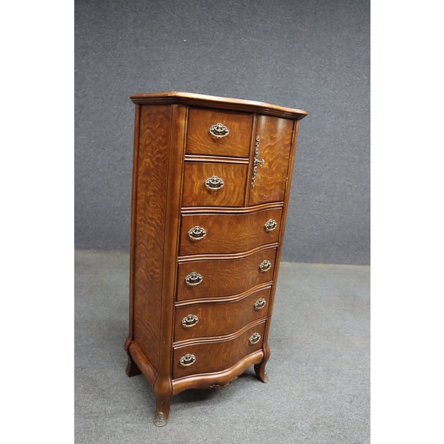 Pulaski Furniture Victorian Style Quarter-Sawn Oak Lingerie Chest For Sale - Image 10 of 14