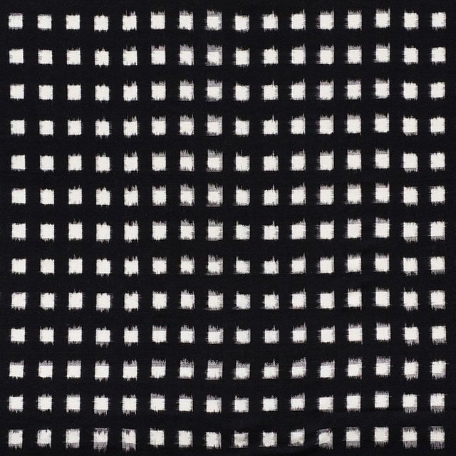 Contemporary Sample - Schumacher Heiho Ikat Fabric in Black For Sale - Image 3 of 3