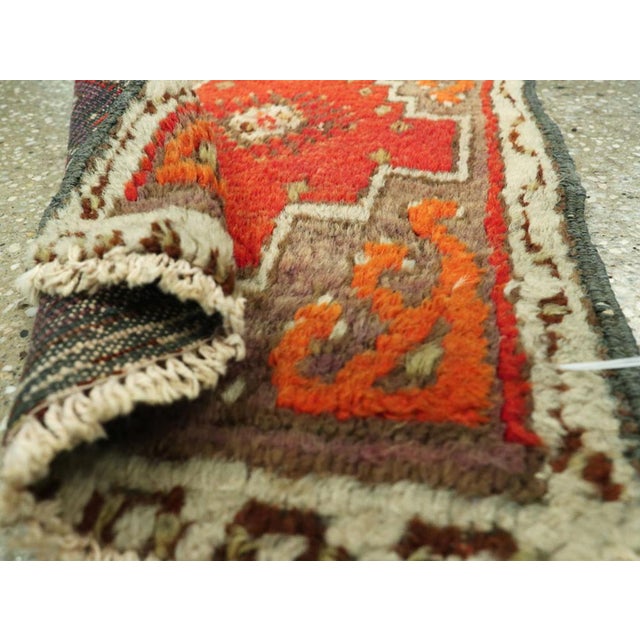 Mid 20th Century Galerie Shabab Collection Mid-20th Century Turkish Anatolian Throw Rug For Sale - Image 5 of 5