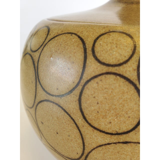 Mid 20th Century Harrison McIntosh Stoneware Pottery Covered Vessel with Abstract Circles For Sale - Image 12 of 13