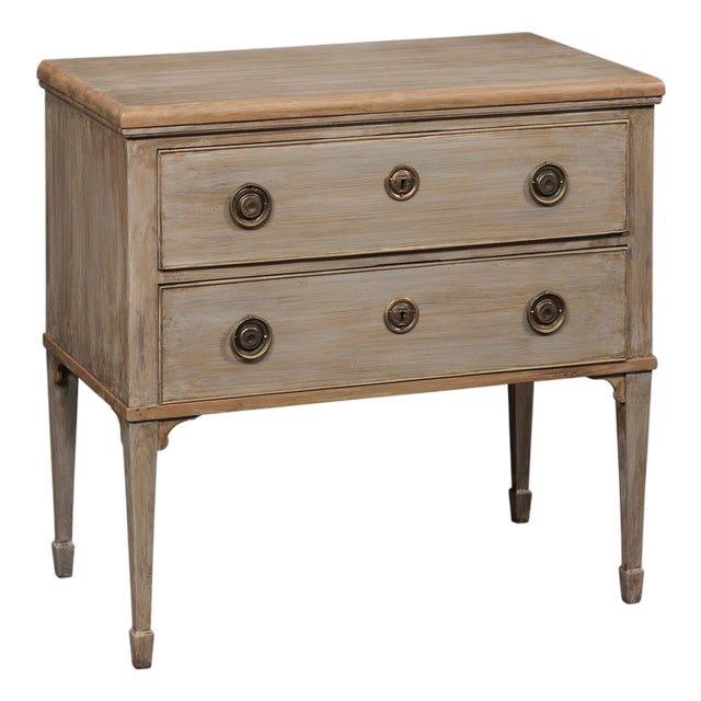 French Painted 2-Drawer Chest, 19th C. For Sale