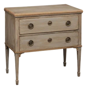 French Painted 2-Drawer Chest, 19th C.