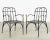 Black Set Four Bronze Lions Head Garden Chairs After Giacometti For Sale - Image 8 of 18