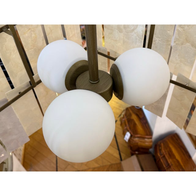 Mermelada Estudio for Cb2 Celina Capiz Shells Tiered Chandelier For Sale - Image 10 of 15