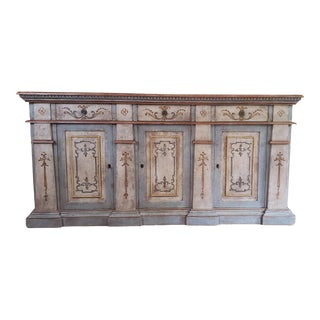 1990s Turazza Italian Hand Painted and Decorated Sideboard For Sale