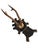 A roe deer trophy with Black Forest antlers on an unusual wood plaque — classic hunting-lodge and chalet wall decor.
