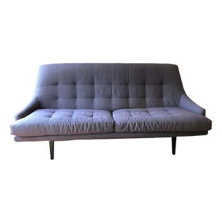 Swedish Mid Century Modern Upholstered Super Comfy Sofa For Sale