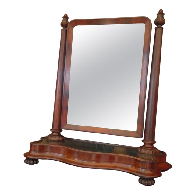 Antique George III Flame Mahogany Dressing Table Mirror, 1780 For Sale