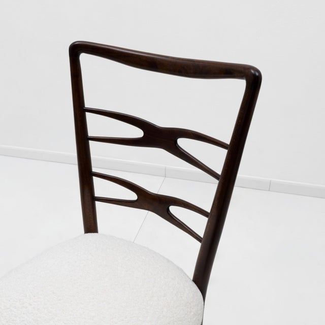Brown Mid-Century Dinning Chairs attributed to Guglielmo Ulrich, 1940s, Set of 4 For Sale - Image 8 of 10