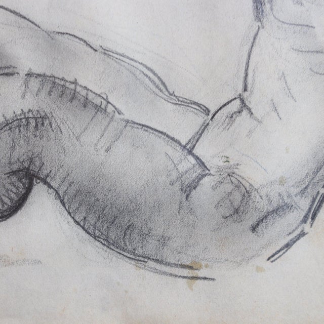 Guillaume Dulac, Study of Male Nude, 1920s, Mixed Media on Paper For Sale - Image 11 of 15