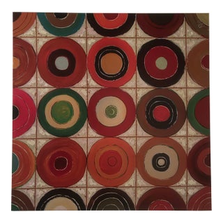 Large Scale 40x40 Roth “Circular Reasoning Iii” Hand-Embellished Mixed Media Canvas Vintage Andrew Kolb Roth Embellished Giclee For Sale
