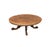 This exquisite circular center table features a stunning book-matched walnut burl wood top, showcasing a symmetrical,...