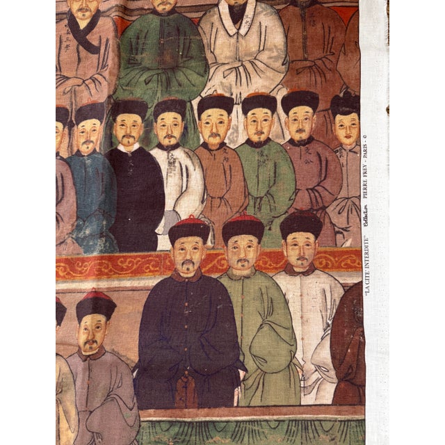 Early 21st Century Pierre Frey "La Cite Interdite" Linen- 1.5 Yards For Sale - Image 5 of 6