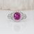 2ct Hot Pink Sapphire Ring With Natural Diamonds Accents: Solid 14k Gold, Oval, Size 6.75 For Sale - Image 4 of 7