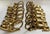 Metal Vintage Ornate Brass Reclining Jaguar Dinner Napkin Holders ~ Set of 12 For Sale - Image 7 of 8