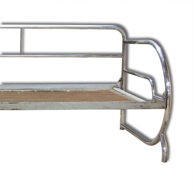 Bauhaus Bauhaus Chromed Sofa attributed Hynek Gottwald, Bohemia, 1930s For Sale - Image 3 of 8