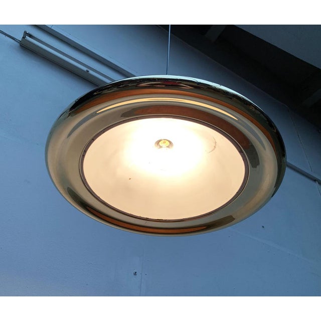 Vintage Italian Postmodern Brass Model S-481 UFO Pendant from Luci Italia, 1970s For Sale - Image 5 of 18