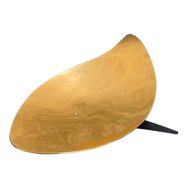 Mid Century Modern 1950s Mirro Aluminum Fruit Atomic Amoeba Tray Bowl For Sale