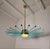 Mid-Century Modern 1980s Green Glass and Brass Sputnik Chandelier, Italy, Mid Century Modern For Sale - Image 3 of 11