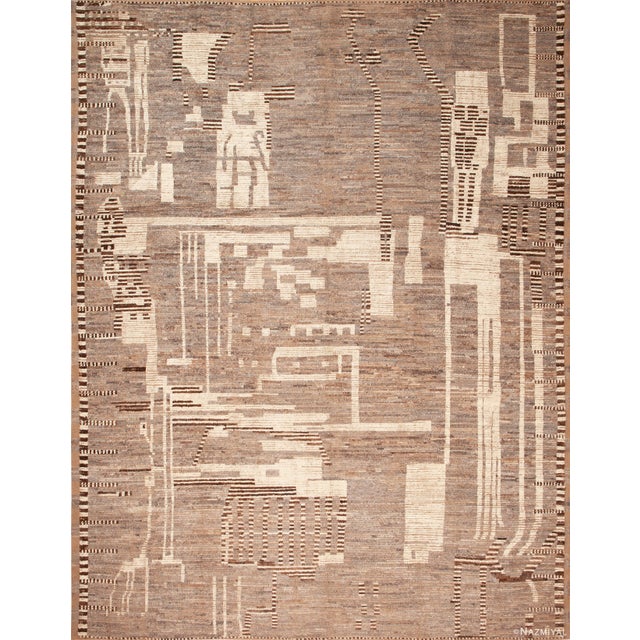 Awesome Modern Contemporary Abstract Design Rug, Country of Origin: Central Asia, Circa date: Modern