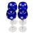 1980s Horst Belda Stars of Midnight German Cobalt Cut Crystal Wine Glasses - Set of 4 For Sale