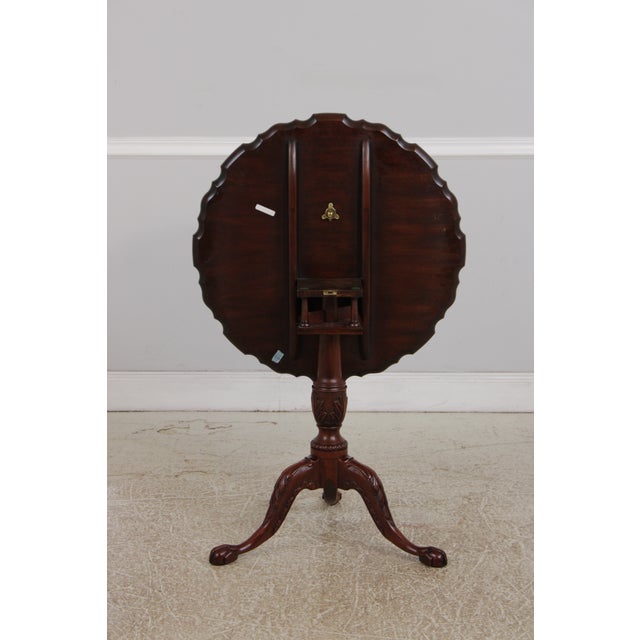 Henkel Harris Mahogany Tilt Top Pie Crust Table For Sale - Image 13 of 13
