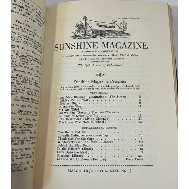 1952 & 1954 Sunshine Magazine Books - a Pair For Sale - Image 10 of 10