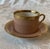 1980s 1980s Fitz and Floyd Versailles Dusty Rose Gold 4 Tea Cups and Saucers - 8 pcs For Sale - Image 5 of 6