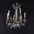 Antique French Louis XIV Style Brass & Crystal 6 Light Chandelier C1930 For Sale - Image 10 of 11