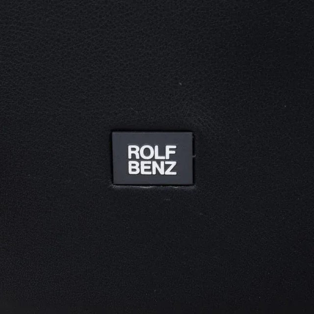 Black Rolf Benz Ego Leather Three-Seater Black Sofa Couch For Sale - Image 8 of 11