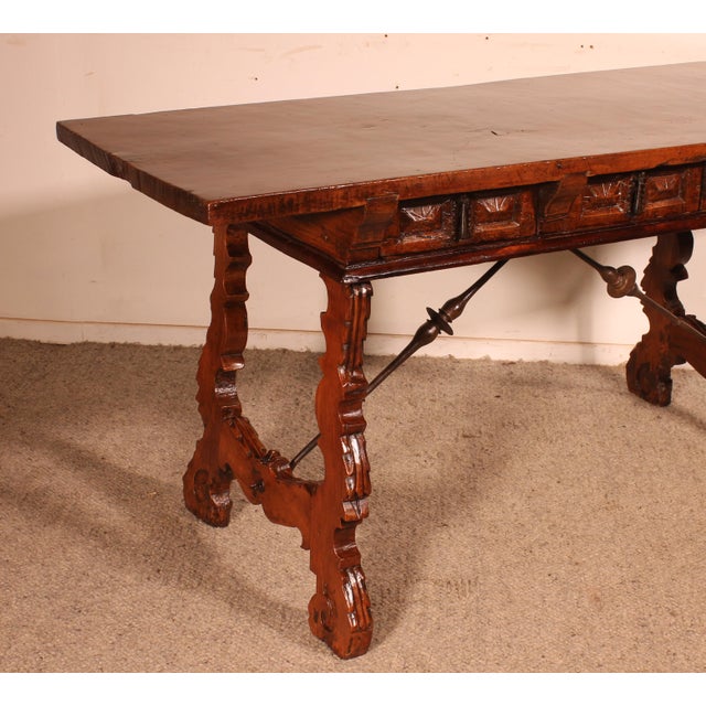 Spanish Renaissance Walnut Console Table, 17th Century For Sale - Image 13 of 14