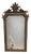 Antique Victorian Gothic Mirror with Silver Leaf Inlay over Black Gesso Frame, 1850 For Sale
