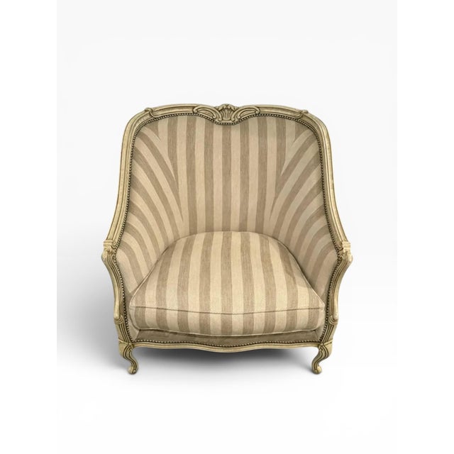Wood Henredon Beacon Hill 1990s Oversized French Country Bergère Armchair For Sale - Image 7 of 13