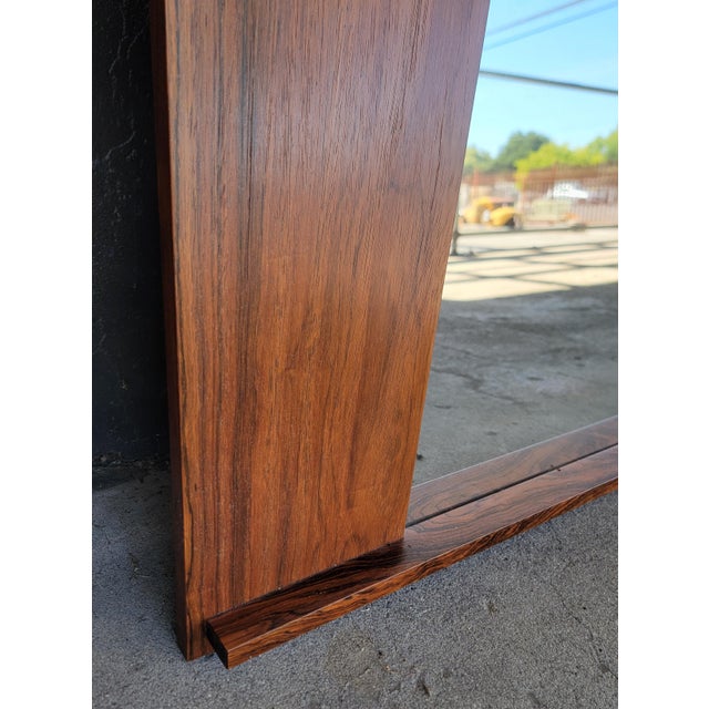 Danish Modern Rectangular Rosewood Mirror by Andr. L Riss. Norway For Sale - Image 4 of 12