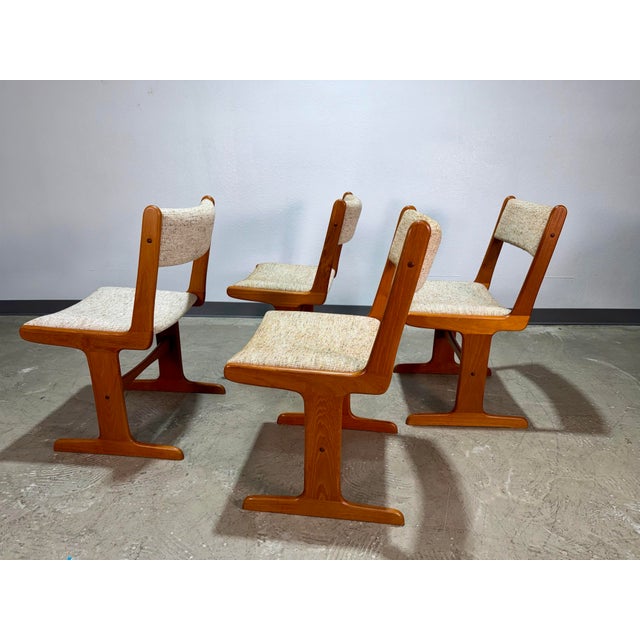 Mid-Century Modern Set of 4 1970’s Farso Danish Teak Dining Chairs For Sale - Image 3 of 12
