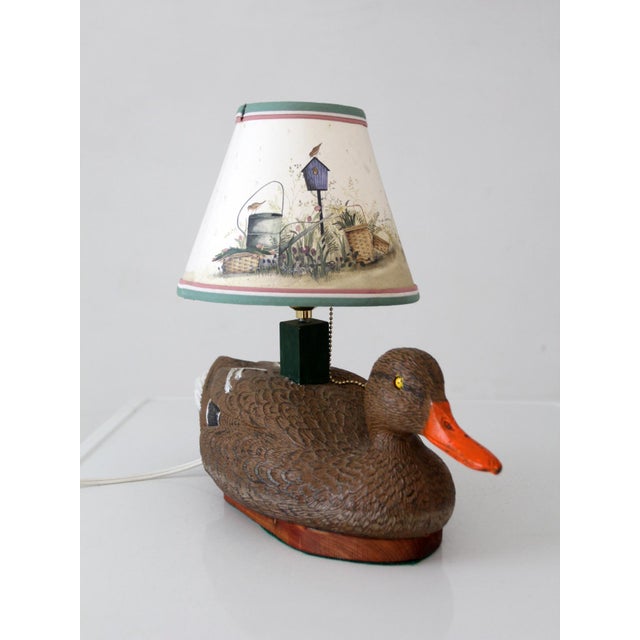 Vintage Mallard Duck Decoy Table Lamp For Sale - Image 11 of 14