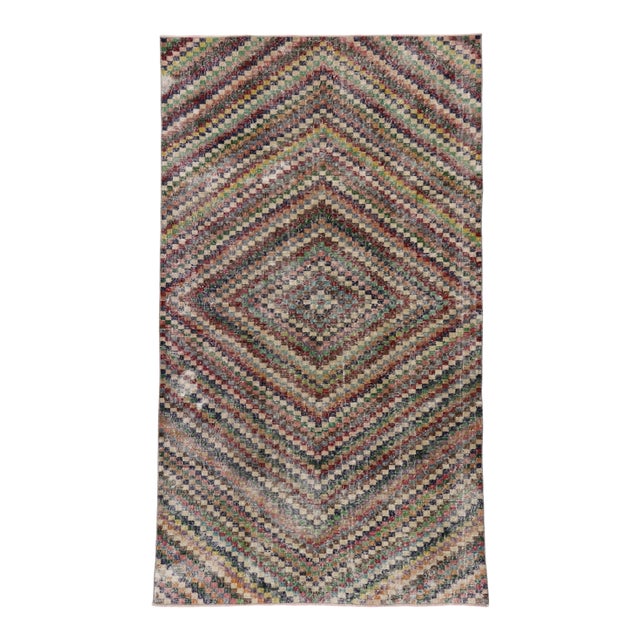 Vintage Turkish Sivas Rug, 04'10 X 08'04 For Sale