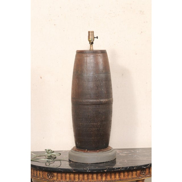 Early 20th Century Antique British Colonial Column Table Lamp For Sale - Image 5 of 10