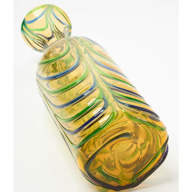 Traditional Archimede Seguso Tall Murano Swirl Vase. Not Signed For Sale - Image 3 of 4