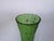 Vintage Bohemian Green Glass Hand-Enameled Floral Vase, 12” For Sale - Image 9 of 12