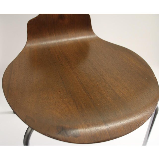 Wood Model 3100 Chair by A. Jacobsen for Fritz Hansen For Sale - Image 7 of 11